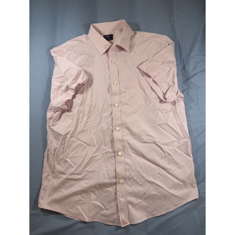 UNTUCKit Men's Pink Regular Fit Short Sleeve Button Up Shirt Size Large